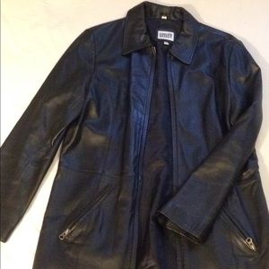 Black leather jacket